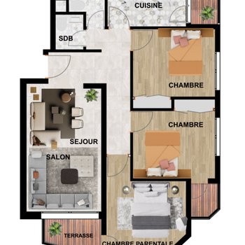 Appartement de 3 chambres 🏠 sur Toulal, Meknès à vendre dans le nouveau projet MADIT IMMO par le promoteur immobilier Lotissement Madit | Avito Immobilier Neuf - image 4