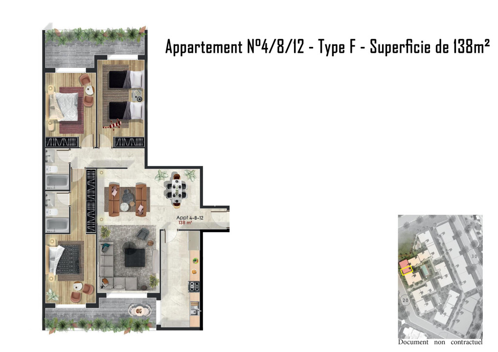 Appartement de 3 chambres 🏠 sur AMERCHICH, MARRAKECH à vendre dans le nouveau projet RESIDENCE HAUT STANDING par le promoteur immobilier ASSAFAA BAYT | Avito Immobilier Neuf - image 1