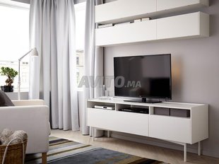 meuble tv blanc ikea a vendre