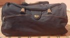 grand sac-valise de voyage noir et en cuir marron - 7